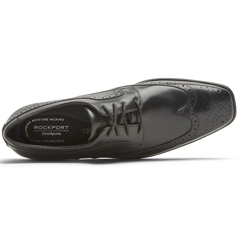 Rockport Singapore Mens Dress Shoes - Dres Sports Business 2 Wingtip Black - UR2681437